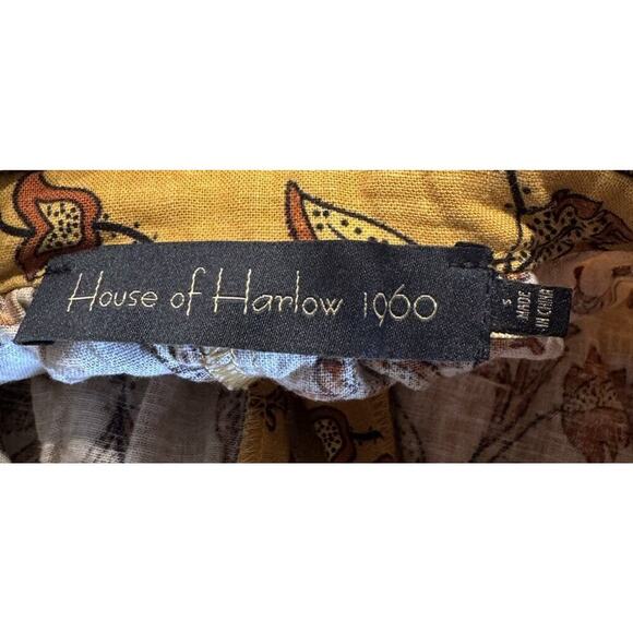 House Of Harlow 1960 Size Small Floral Print Linen Blend Shorts Boho Vacation - Picture 8 of 10